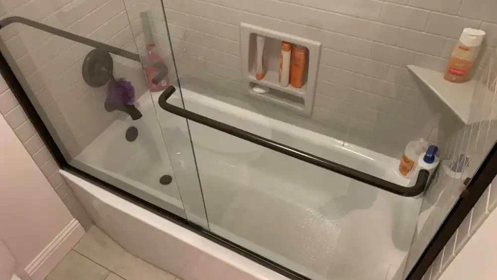 inside of bath shower combination